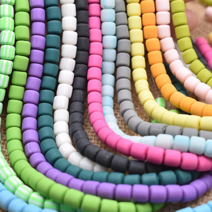 Vibrant Polymer Clay Tube Spacer Beads for DIY Jewelry and Bracelets