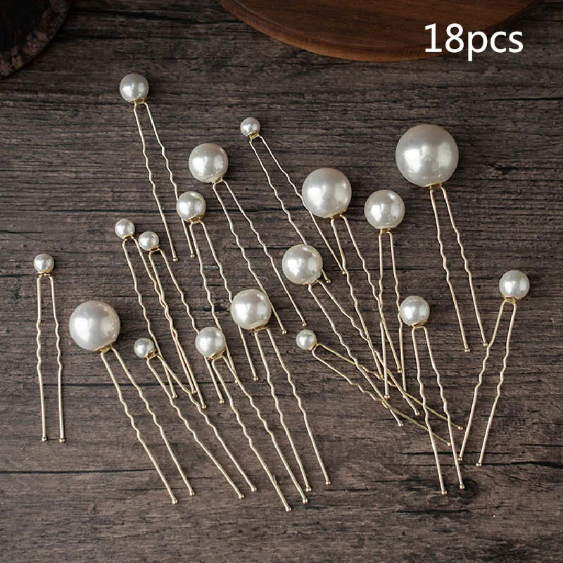 Elegant Rose Flower U-Shaped Hairpins for Wedding Brides and Women