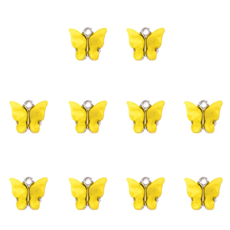 Vibrant Butterfly Resin Charms Set for DIY Women's Dangle Earrings Jewelry Making