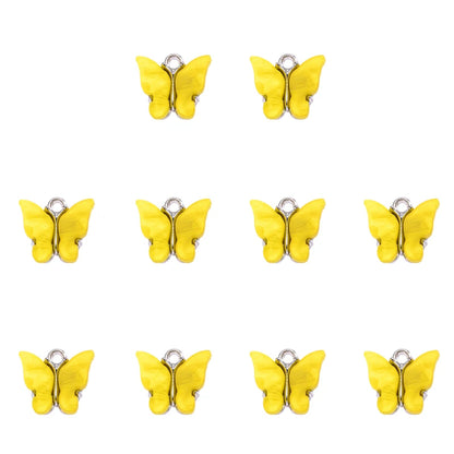 Vibrant Butterfly Resin Charms Set for DIY Women's Dangle Earrings Jewelry Making