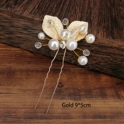 Elegant Pearl Bridal Hair Pin U-Shaped Barrette Clip for Wedding and Party Styles