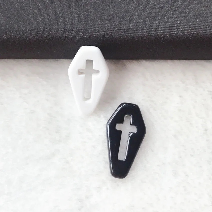 Punk Style Coffin Planchette Resin Charms for DIY Necklace Pendant Making