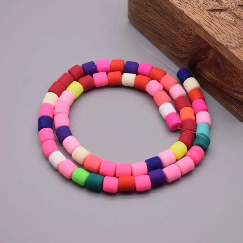 Vibrant Polymer Clay Tube Spacer Beads for DIY Jewelry and Bracelets