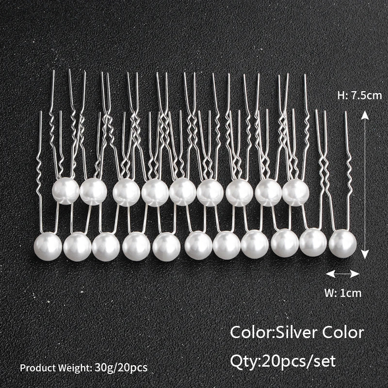 Miallo Bridal Hair Accessories - Top-Rated Rhinestone & Pearl Hair Pins for Brides Silver HS5837