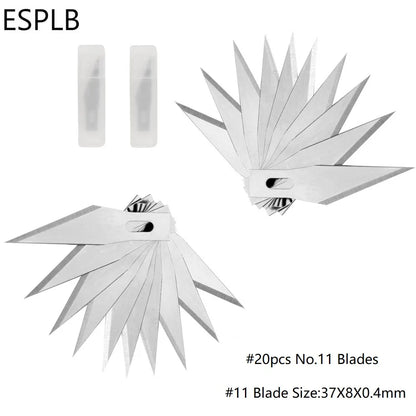 Clearance 20pcs #11 Blades Stainless Steel Engraving Knife Blades 20 pcs No.11