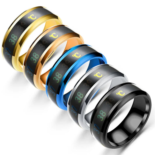 Titanium Steel Mood Ring for Men and Women - Emotion-Responsive Jewelry