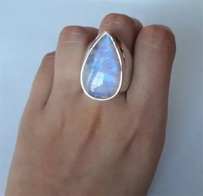 Buyee 925 Sterling Silver Sweet Big Ring for Women Fashion Jewelry 9
