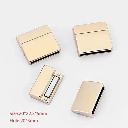 3 Sets Alloy Flat Magnetic Clasp Connectors for DIY Jewelry Making Style 2