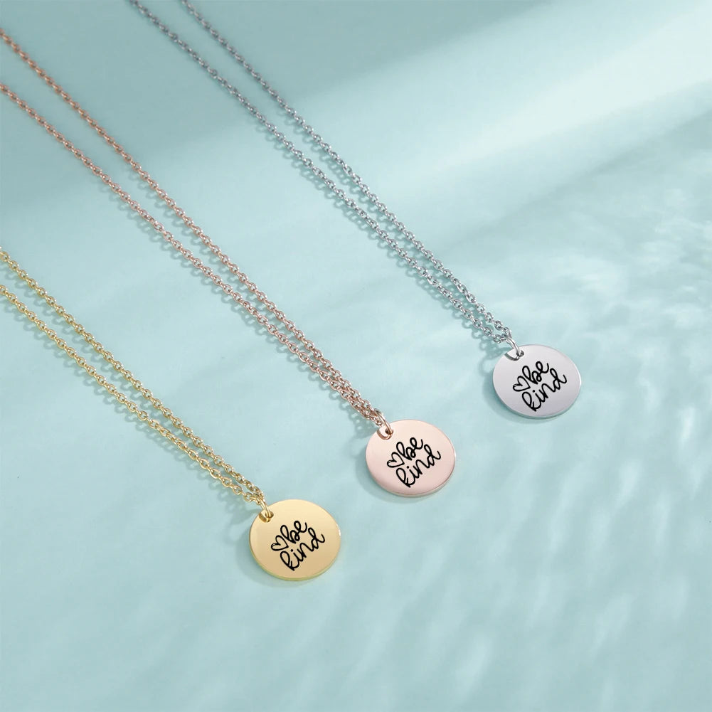 Cazador Stainless Steel Round Pendant Necklace for Women - Elegant Faith and Love Jewelry Gift 2025