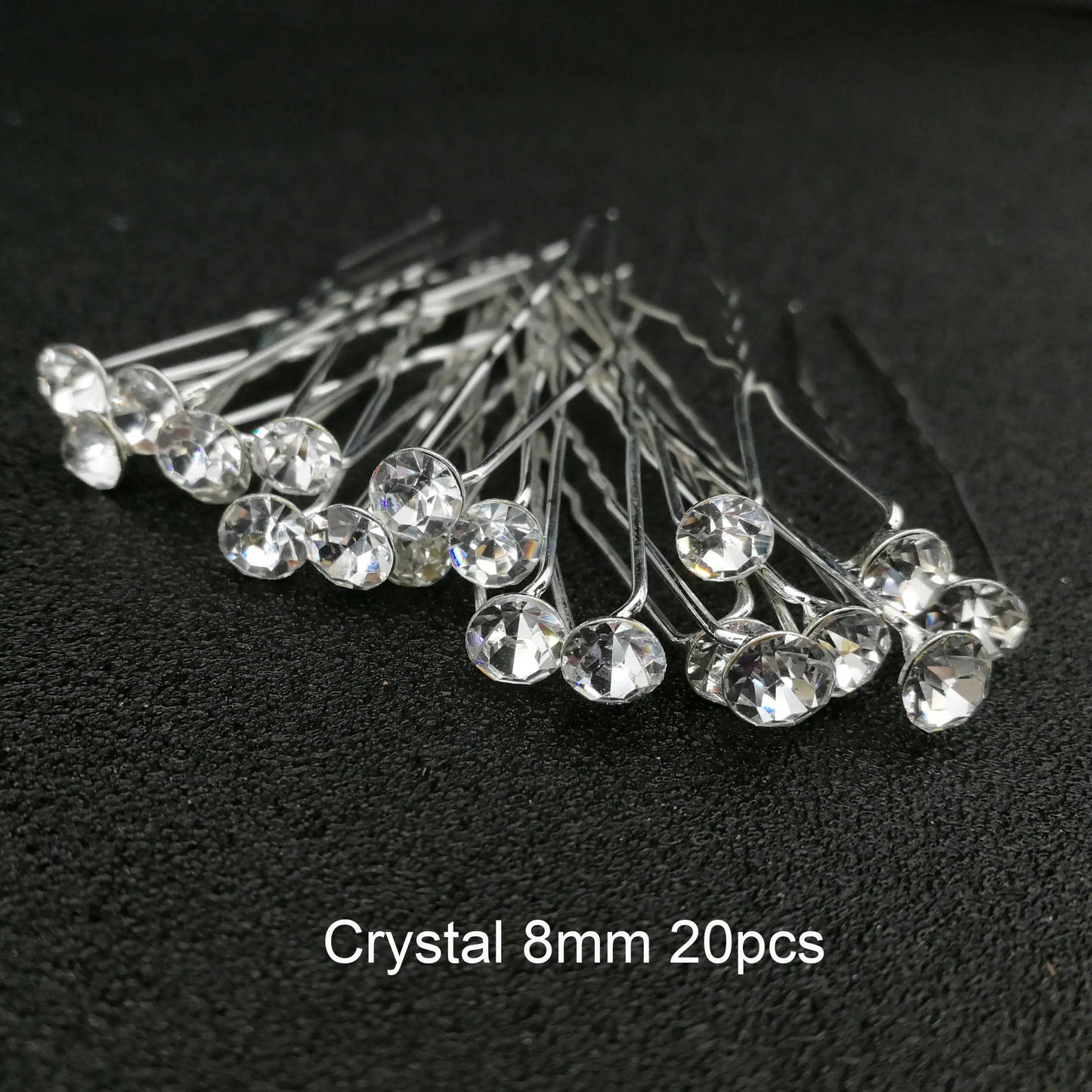 Elegant Bridal Rhinestone Hair Pins with Pearls for Wedding and Party
