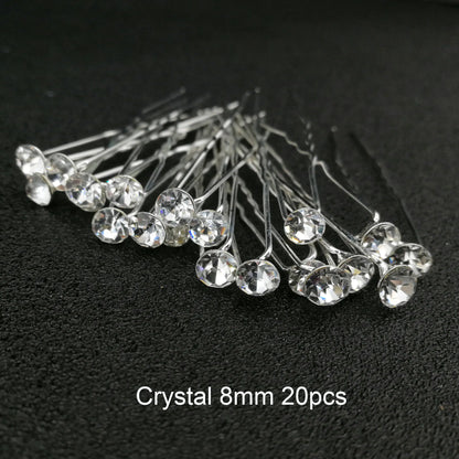Elegant Pearl Bridal Hair Pin U-Shaped Barrette Clip for Wedding and Party Styles