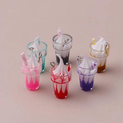 Charming 3D Resin Ice Cream Pendants for DIY Jewelry Creations