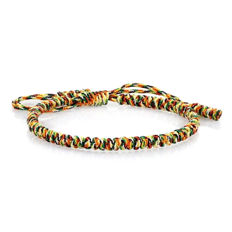 Vibrant Multi Color Lucky Braided Bracelets Unisex Handmade Adjustable Tibetan Charm Jewelry Gifts