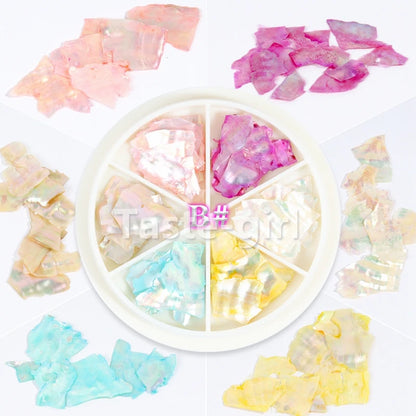 Vibrant 3D Abalone Shell Nail Art Decoration Set for DIY Beauty Salon Creations