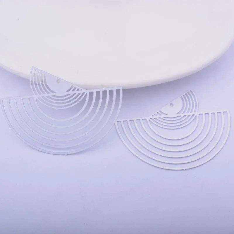 Elegant Brass Fan-Shaped Charms Set for DIY Jewelry Creations 30 Pieces