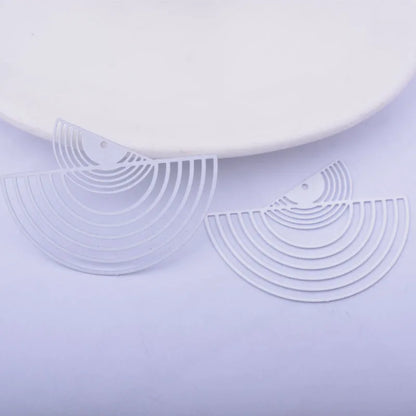 Elegant Brass Fan-Shaped Charms Set for DIY Jewelry Creations 30 Pieces