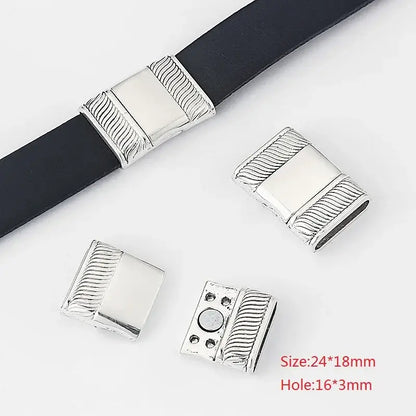 3 Sets Alloy Flat Magnetic Clasp Connectors for DIY Jewelry Making Style 5