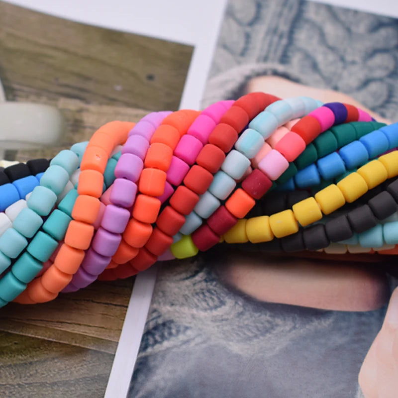 Vibrant Polymer Clay Tube Spacer Beads for DIY Jewelry and Bracelets