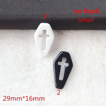 Punk Style Coffin Planchette Resin Charms for DIY Necklace Pendant Making