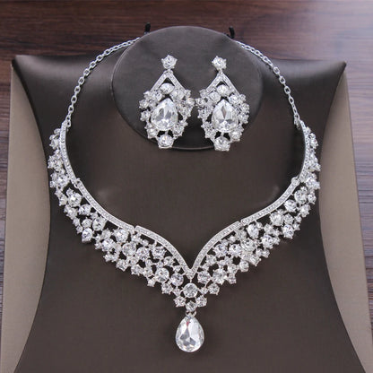 Baroque Crystal Water Drop Bridal Jewelry Set - Top-Rated Rhinestone Tiara, Necklace & Earring Gift for Brides