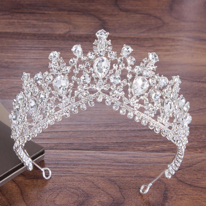 Baroque Crystal Water Drop Bridal Jewelry Set - Top-Rated Rhinestone Tiara, Necklace & Earring Gift for Brides Silver