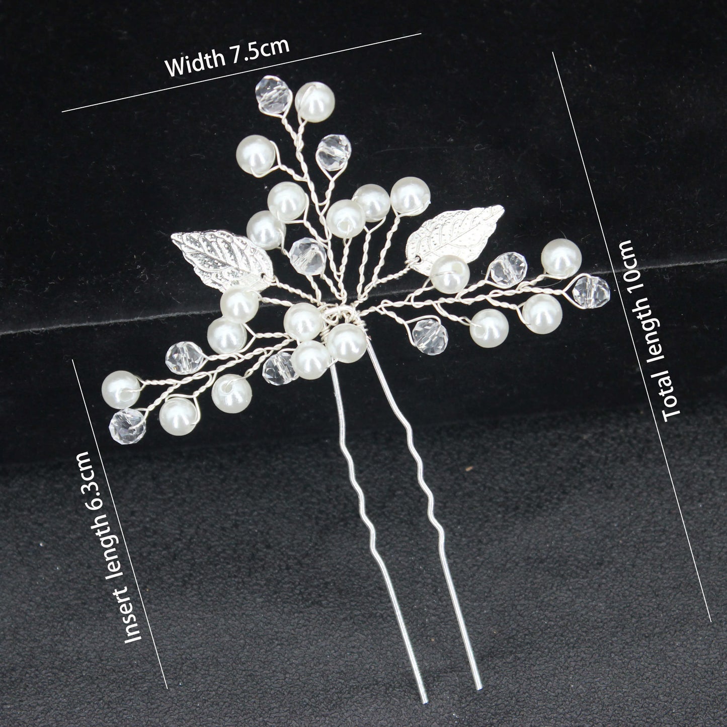 Elegant Pearl Bridal Hair Pin U-Shaped Barrette Clip for Wedding and Party Styles