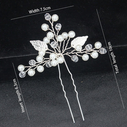 Elegant Pearl Bridal Hair Pin U-Shaped Barrette Clip for Wedding and Party Styles
