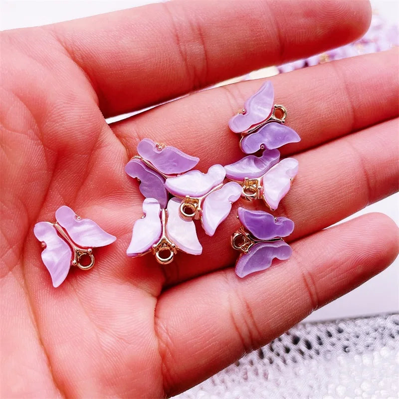 Vibrant Butterfly Resin Charms Set for DIY Women's Dangle Earrings Jewelry Making