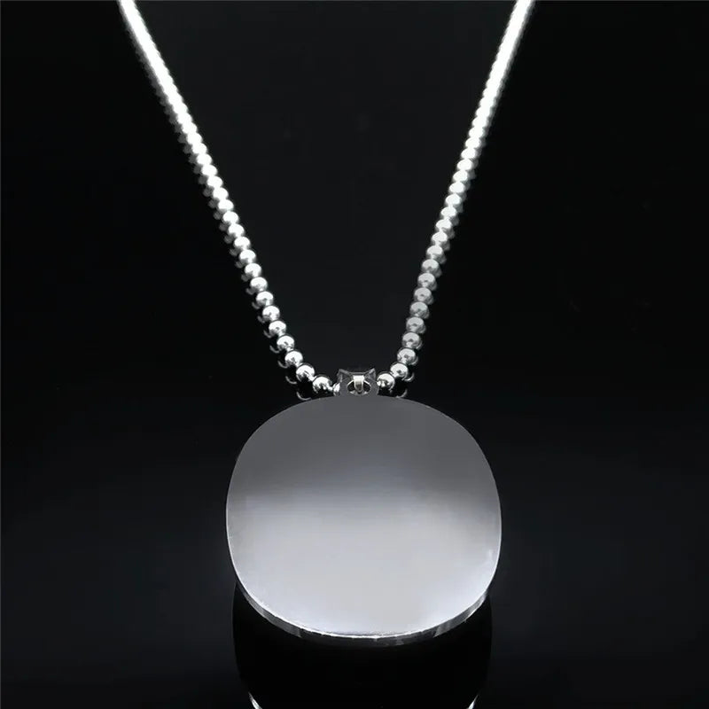 Stainless Steel Lapis Lazuli Long Bohemia Charm Necklace for Unisex Fashion Jewelry