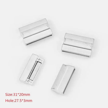 3 Sets Alloy Flat Magnetic Clasp Connectors for DIY Jewelry Making Style 4