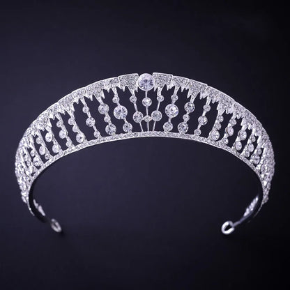 Silver Crystal Rhinestone Bridal Tiara - Top-Rated Wedding Hair Accessory