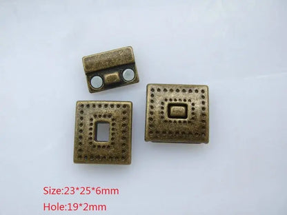 3 Sets Alloy Flat Magnetic Clasp Connectors for DIY Jewelry Making Style 9
