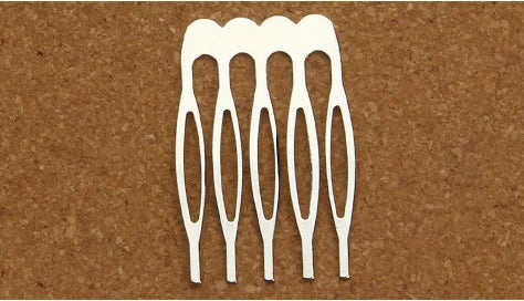Rhodium & Bronze Gold Bridal Hairpins - 10pcs Wedding Hair Combs for Stunning Styles 5 teeth Rhodium