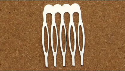 Rhodium & Bronze Gold Bridal Hairpins - 10pcs Wedding Hair Combs for Stunning Styles 5 teeth Rhodium