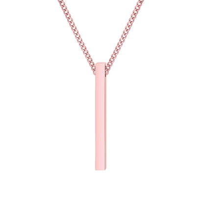 Custom Engraved Brushed Stainless Steel Cuff and Necklace Set for Couples