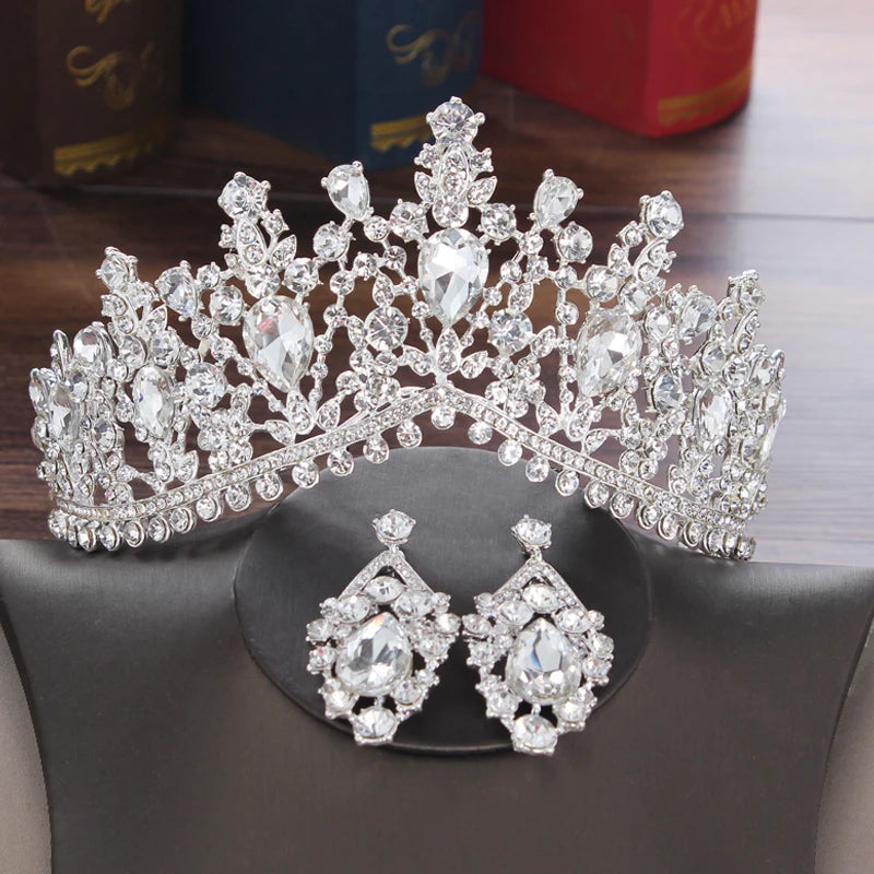 Baroque Crystal Water Drop Bridal Jewelry Set - Top-Rated Rhinestone Tiara, Necklace & Earring Gift for Brides