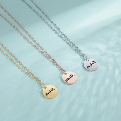 Cazador Stainless Steel Round Pendant Necklace for Women - Elegant Faith and Love Jewelry Gift 2025