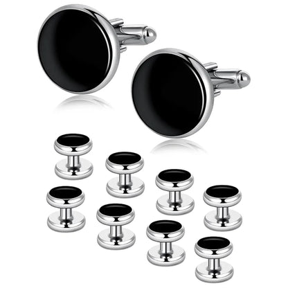 Elegant 10 Piece Mens Cufflinks Set for Weddings and Formal Events