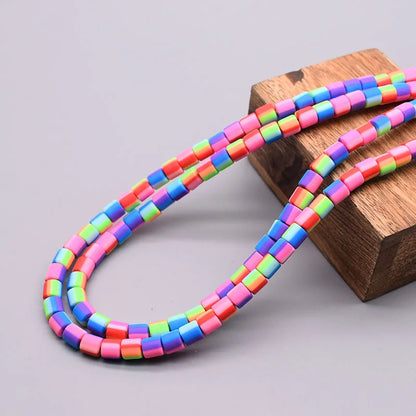 Vibrant Polymer Clay Tube Spacer Beads for DIY Jewelry and Bracelets