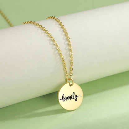 Cazador Stainless Steel Round Pendant Necklace for Women - Elegant Faith and Love Jewelry Gift 2025