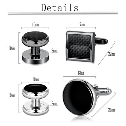 Elegant 10 Piece Mens Cufflinks Set for Weddings and Formal Events