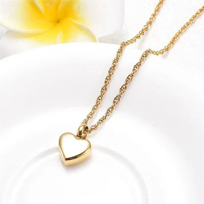 Heart Shaped Memorial Urns Necklace for Ashes in Four Colors