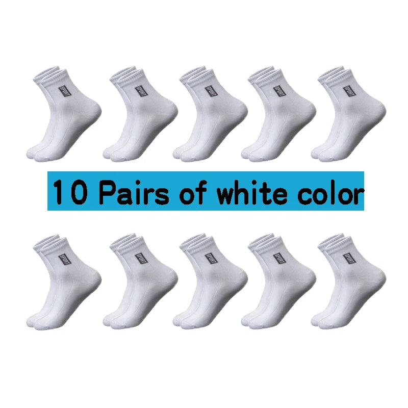 20 Pairs Men’s Cotton Breathable Crew Socks Sweat Absorbent Deodorant Business Casual Socks Gift Set