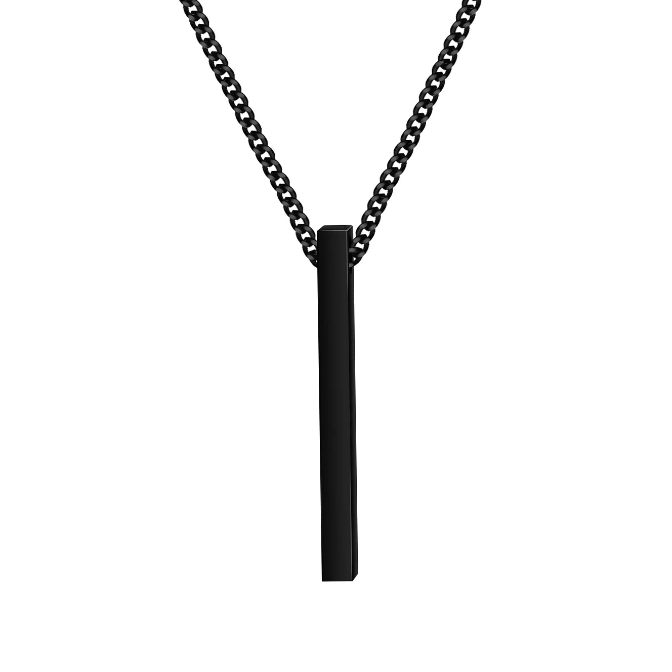 Custom Engraved Brushed Stainless Steel Cuff and Necklace Set for Couples