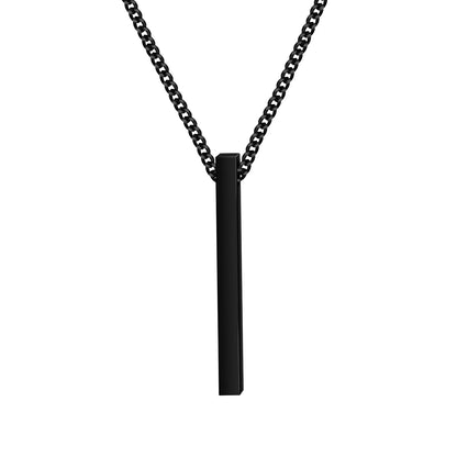 Custom Engraved Brushed Stainless Steel Cuff and Necklace Set for Couples