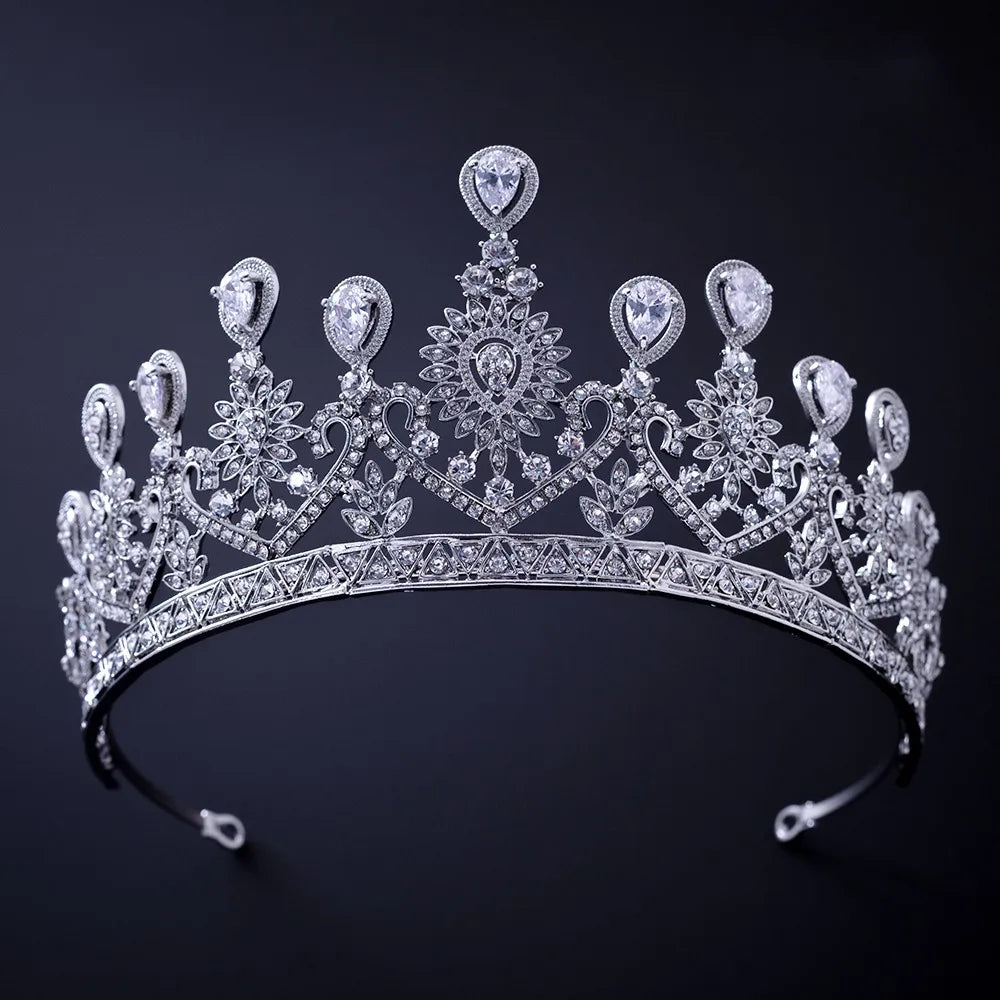 Silver Crystal Rhinestone Bridal Tiara - Top-Rated Wedding Hair Accessory Style O