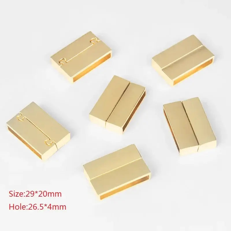 3 Sets Alloy Flat Magnetic Clasp Connectors for DIY Jewelry Making Style 4
