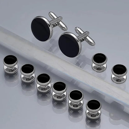 Elegant 10 Piece Mens Cufflinks Set for Weddings and Formal Events