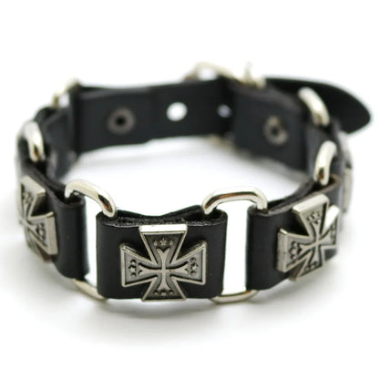 Retro Casual Leather Chain Punk Bracelet For Men Women