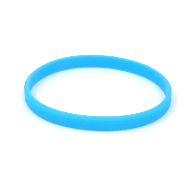 Glow In The Dark Unisex Silicone Fitness Bracelets Set - 5 Colorful Wristbands for Men, Women, and Kids